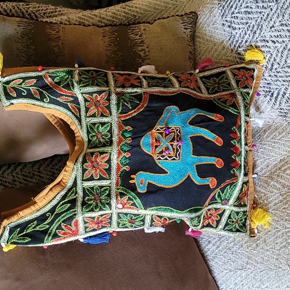 NEW BO HO TASSEL EMBROIDERED MULTI HANDBAG UNIQUE - Picture 12 of 16